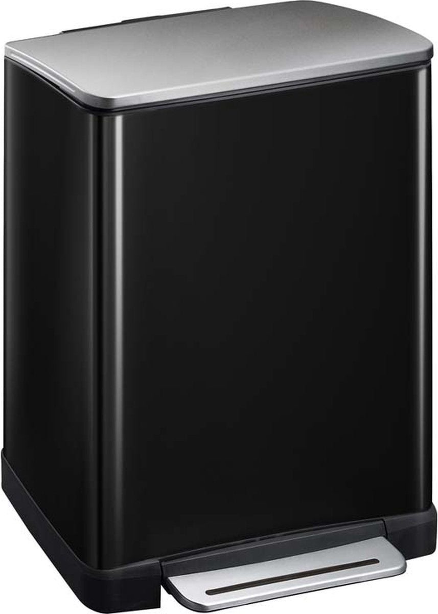 Eko Eko Pedal Bin E-Cube 28 L + 18 L MATTZWART