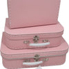 Playwood Cardboard Suitcase Set Pink, 3st.