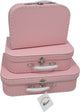 Playwood Cardboard Suitcase Set Pink, 3st.