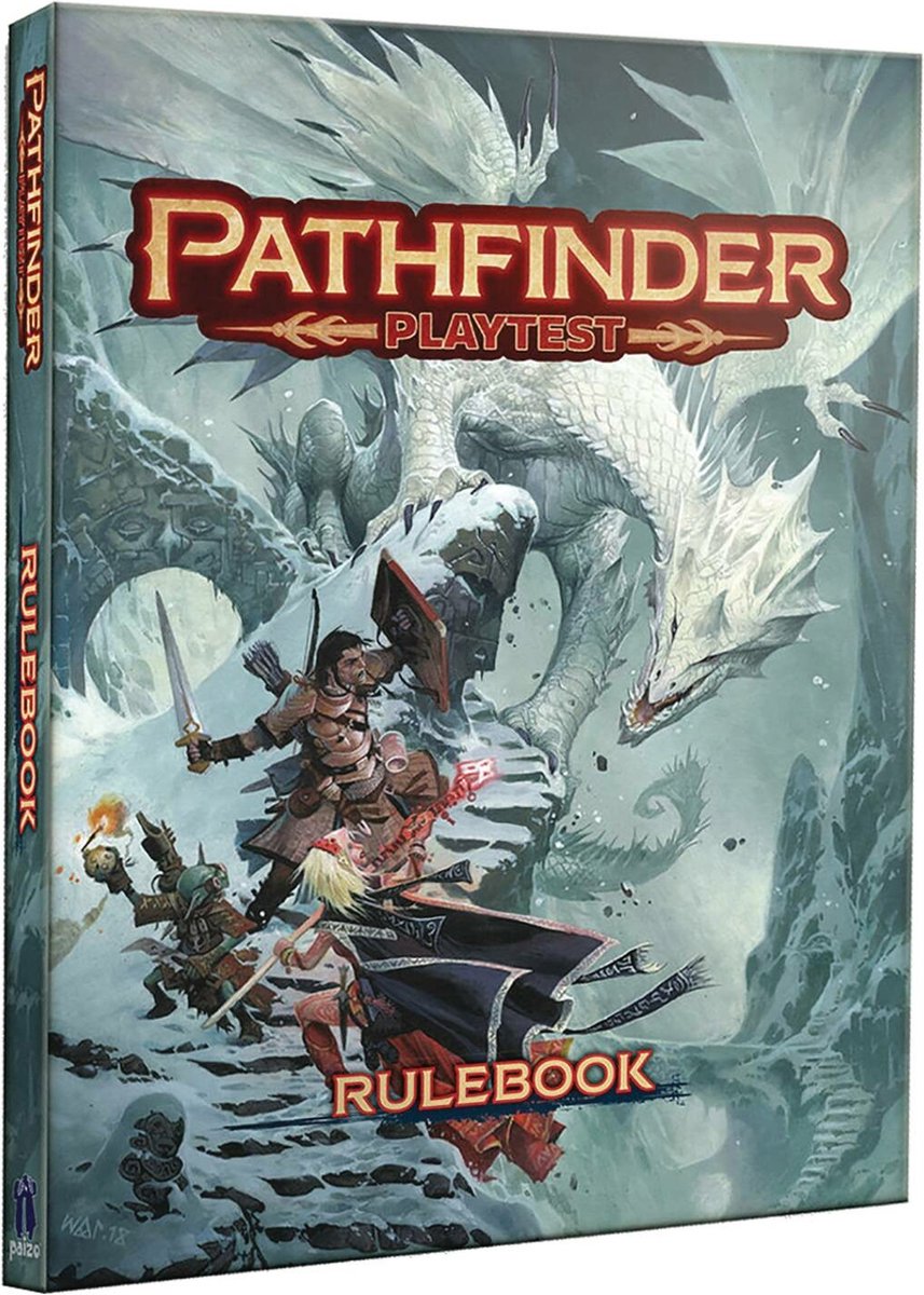 Livre de règles du test de jeu Asmodee Pathfinder