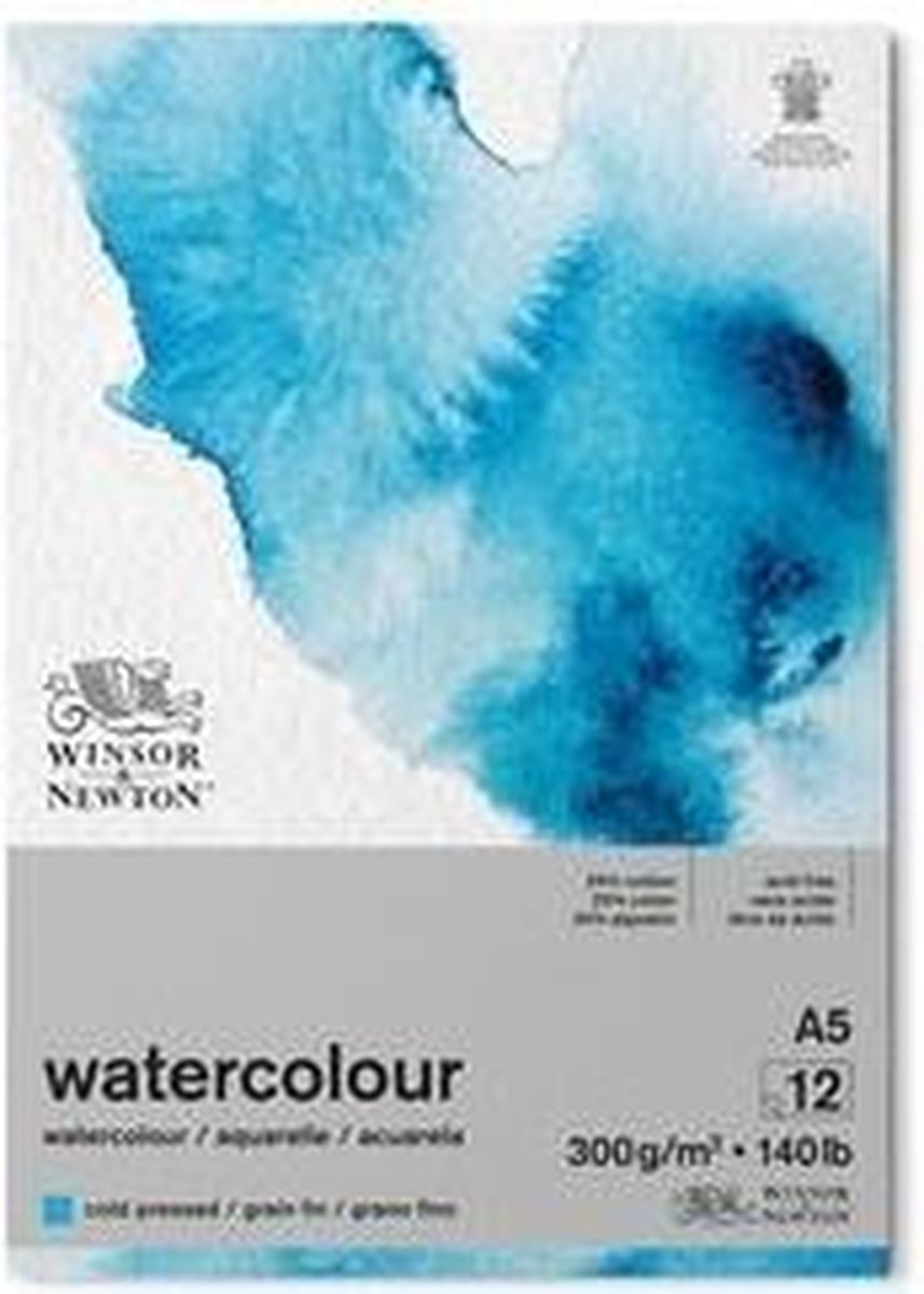 Winsor Newton bloc d'ailerons de grain de papier aquarelle classique 300 grammes A5