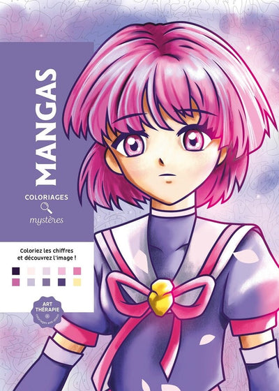 Hachette héros coloriages mystères mangas - livre de coloriage couleur par numéro - hachette - livre de coloriage pour adultes