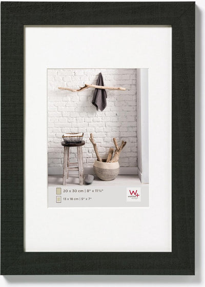Walther home - cadre en bois - format photo 18x24 cm - noir