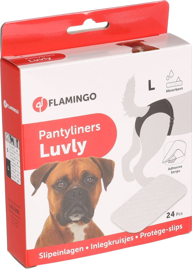 Flamingo protège-slips chien – pantalon chauffant pour chien – luvly blanc l – 24 pièces – pour le confort en cas de chaleur