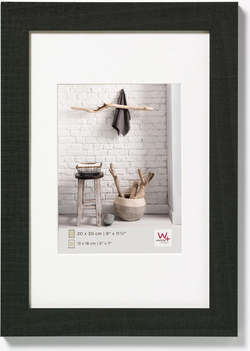 Walther home - cadre en bois - format photo 20 x 30 cm - noir