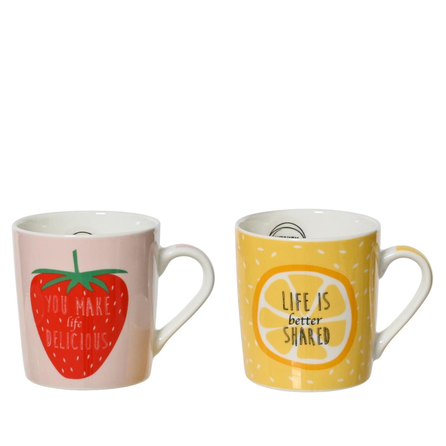 Mug en porcelaine Decoris 250ml fraise orange