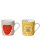 Mug en porcelaine Decoris 250ml fraise orange