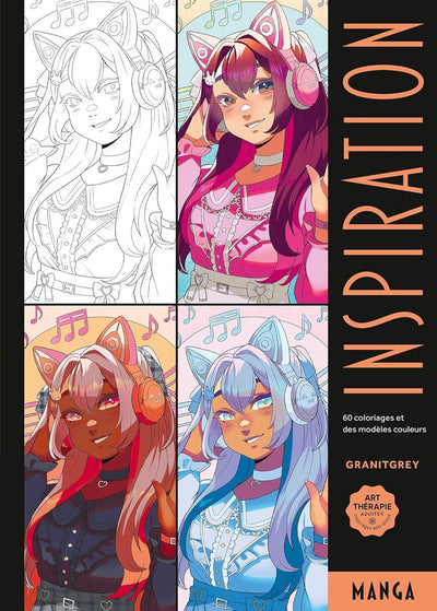 Inspiration héros Hachette - manga - hachette - livre de coloriage pour adultes et enfants