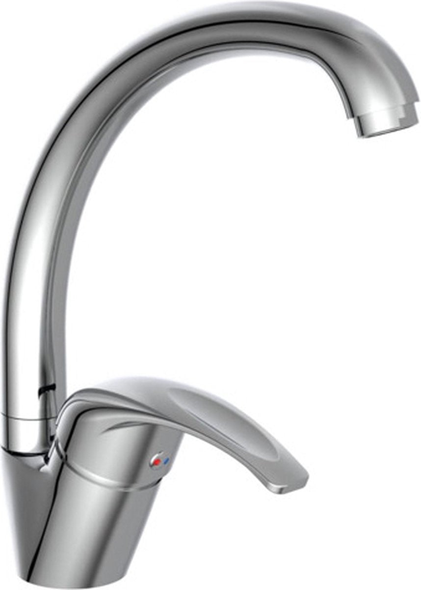 Schütte schütte eenknops mélangeur avec bec rond diziani chrome -colored