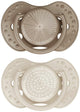 Difrax lovi sucette dynamique - classe - 6 à 18 mois - beige marron - 2 pièces