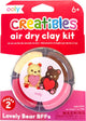 Ooly - creatibles - mini kit d'argile séchée à l'air - jolis bff d'ours - 4 couleurs d'argile