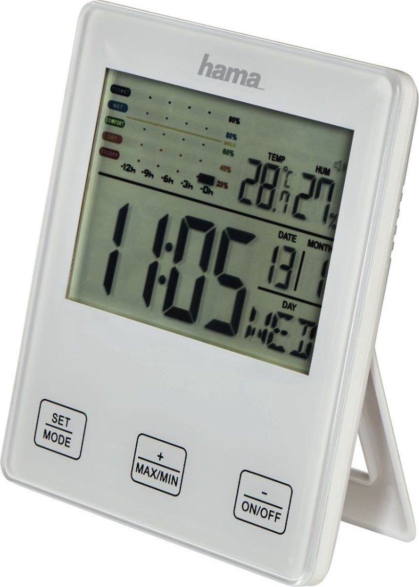 Thermo-hygromètre Hama th-10, avec alarme de moisissure