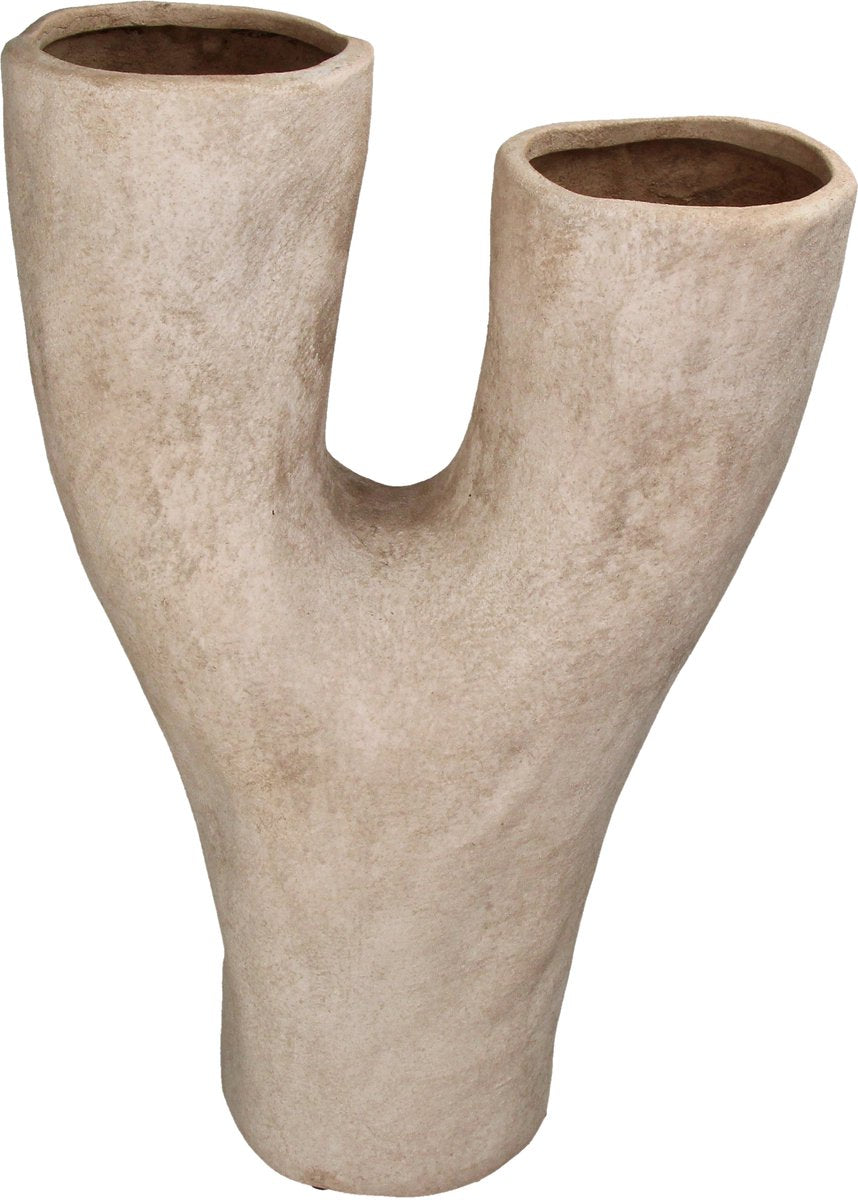 Vase collection Hd terre cuite ivoire 31x15x48,5cm