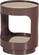 Table d'appoint Woood sero - métal verre - marron - 45x37x37