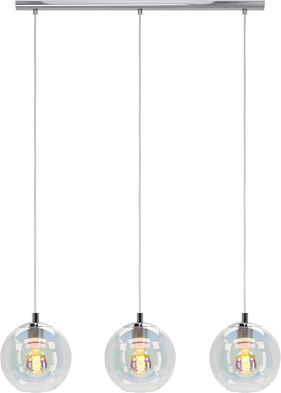 Suspension Eglo ariscani 2 - e27 - 76,5 cm - verre coloré chrome
