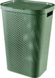 Curver panier à linge à pois recyclés infinity avec couvercle - 60l - vert
