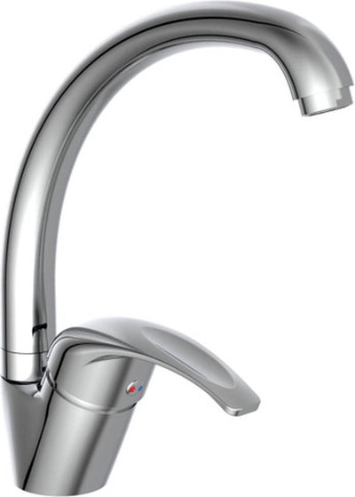 Schütte schütte eenknops mélangeur avec bec rond diziani chrome -colored