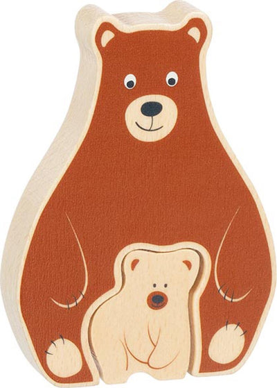 Goki Wooden Puzzle Standing Beert, 2e.