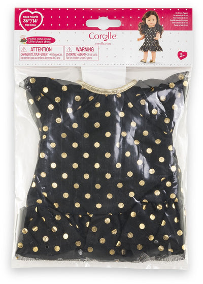 Robe de poupée Corolle ma noire à pois dorés - 36cm