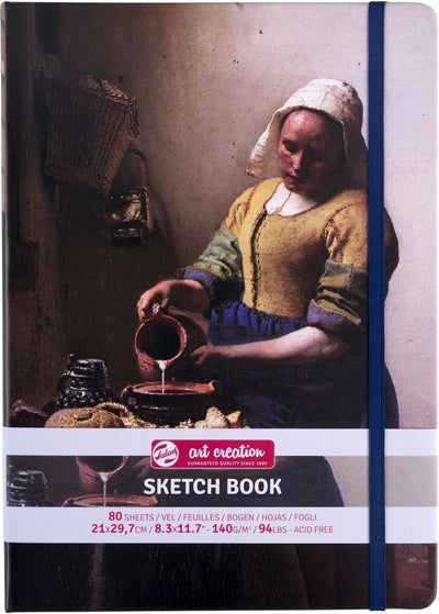 Talens art création carnet de croquis la laitière | 21 x 29,7 cm, 140 g, 80 feuilles