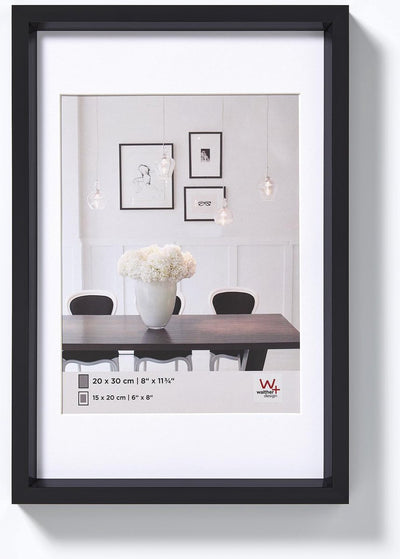 Style Walther en acier - cadre en plastique - format photo 13x18 cm - noir