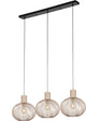 Trio gila - lampe suspendue - sable - excl. 3x e27 4 w - montage au plafond - réglable en hauteur