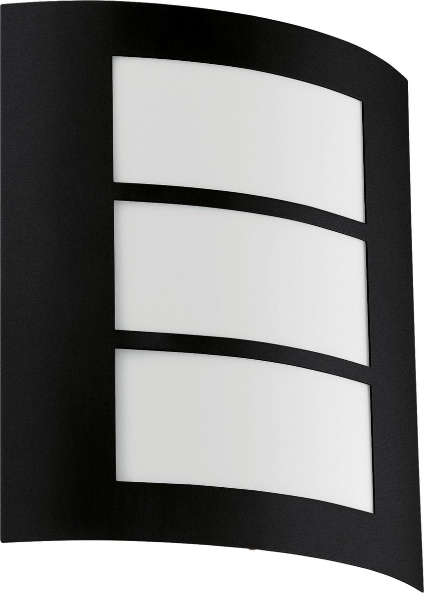Applique d'extérieur Eglo city - e27 - 26 cm - noir et blanc