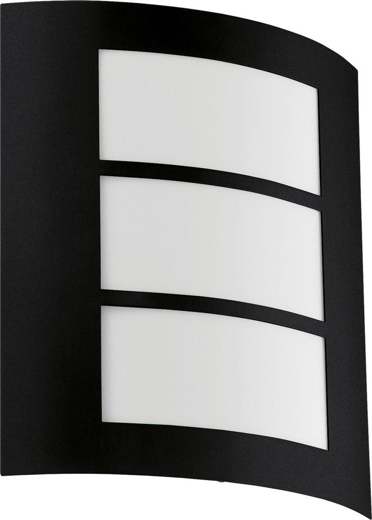 Applique d'extérieur Eglo city - e27 - 26 cm - noir et blanc