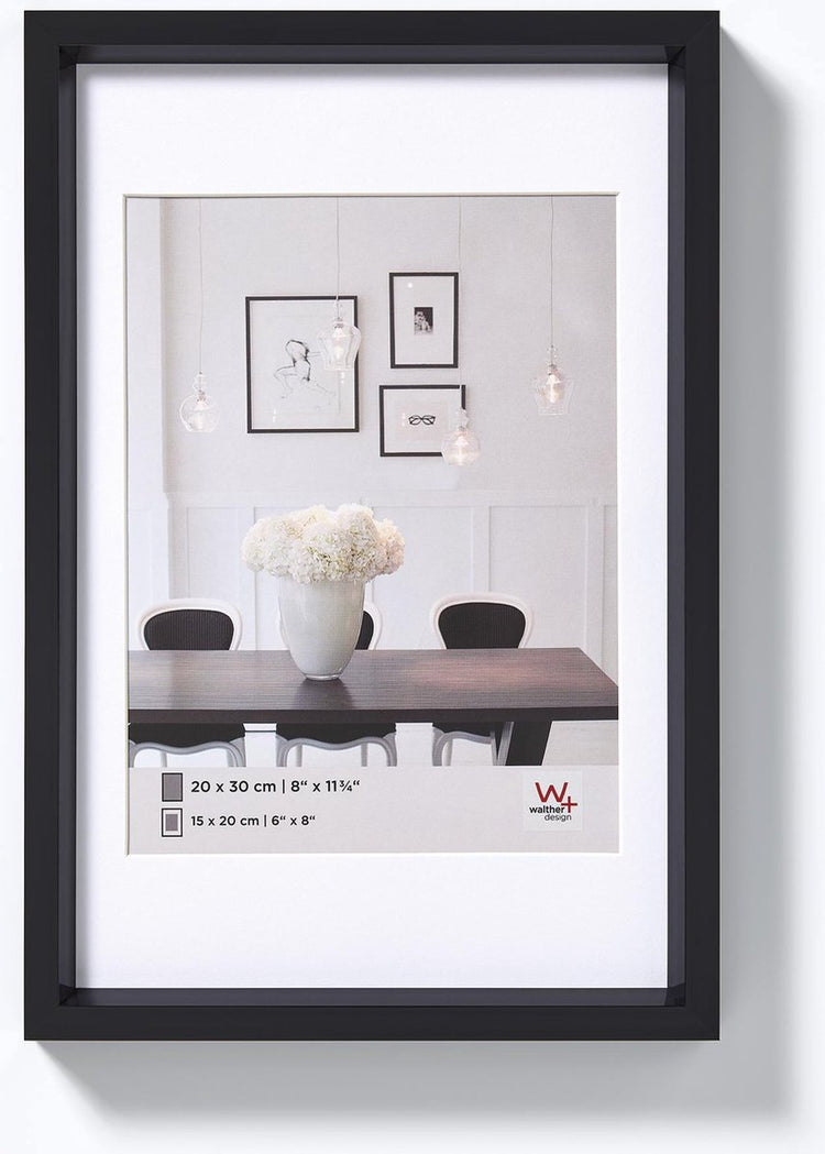 Style Walther en acier - cadre en plastique - format photo 50x70 cm - noir