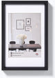 Style Walther en acier - cadre en plastique - format photo 50x70 cm - noir