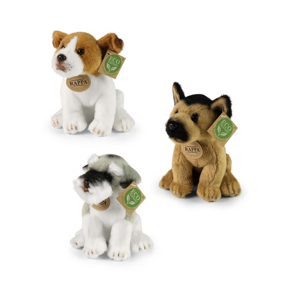 Peluche chiens assortis 20 cm écologique