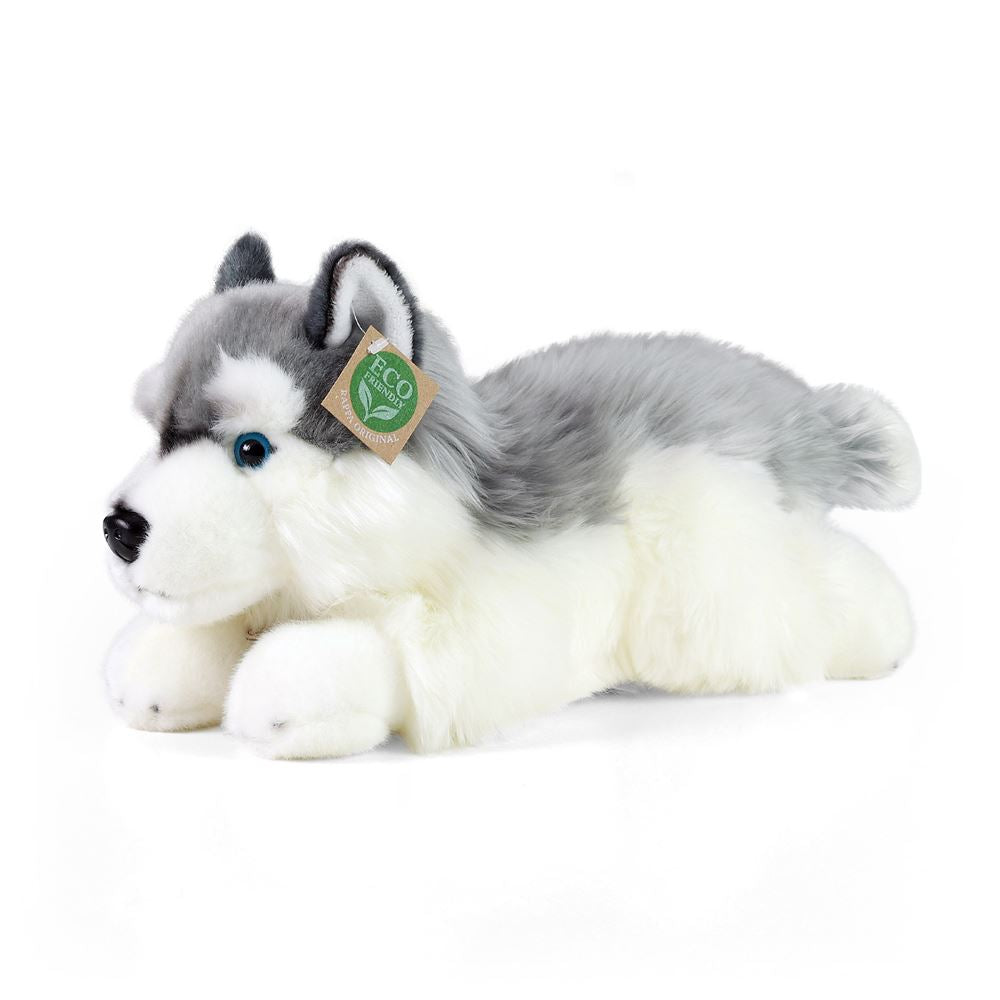 Peluche husky 30 cm écologique