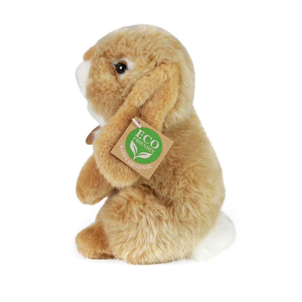 Peluche lièvre beige 18 cm écologique