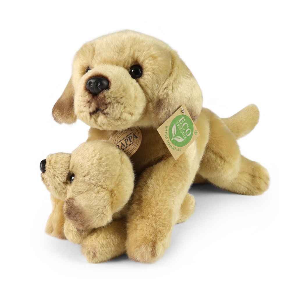 Peluche labrador retriever avec chiot 31cm e
