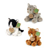 Peluche chats assortis 14 cm écologique