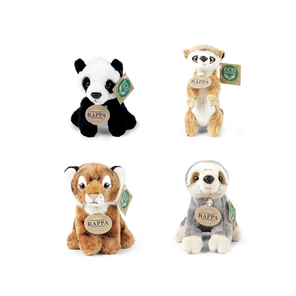 Peluche animaux assortis 15 cm écologique
