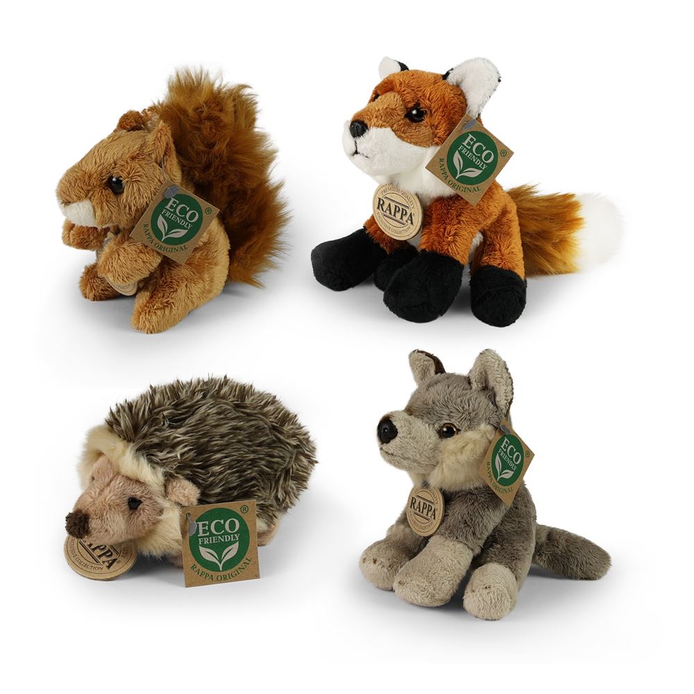 Peluche animaux de la forêt assortis 15 cm écologique