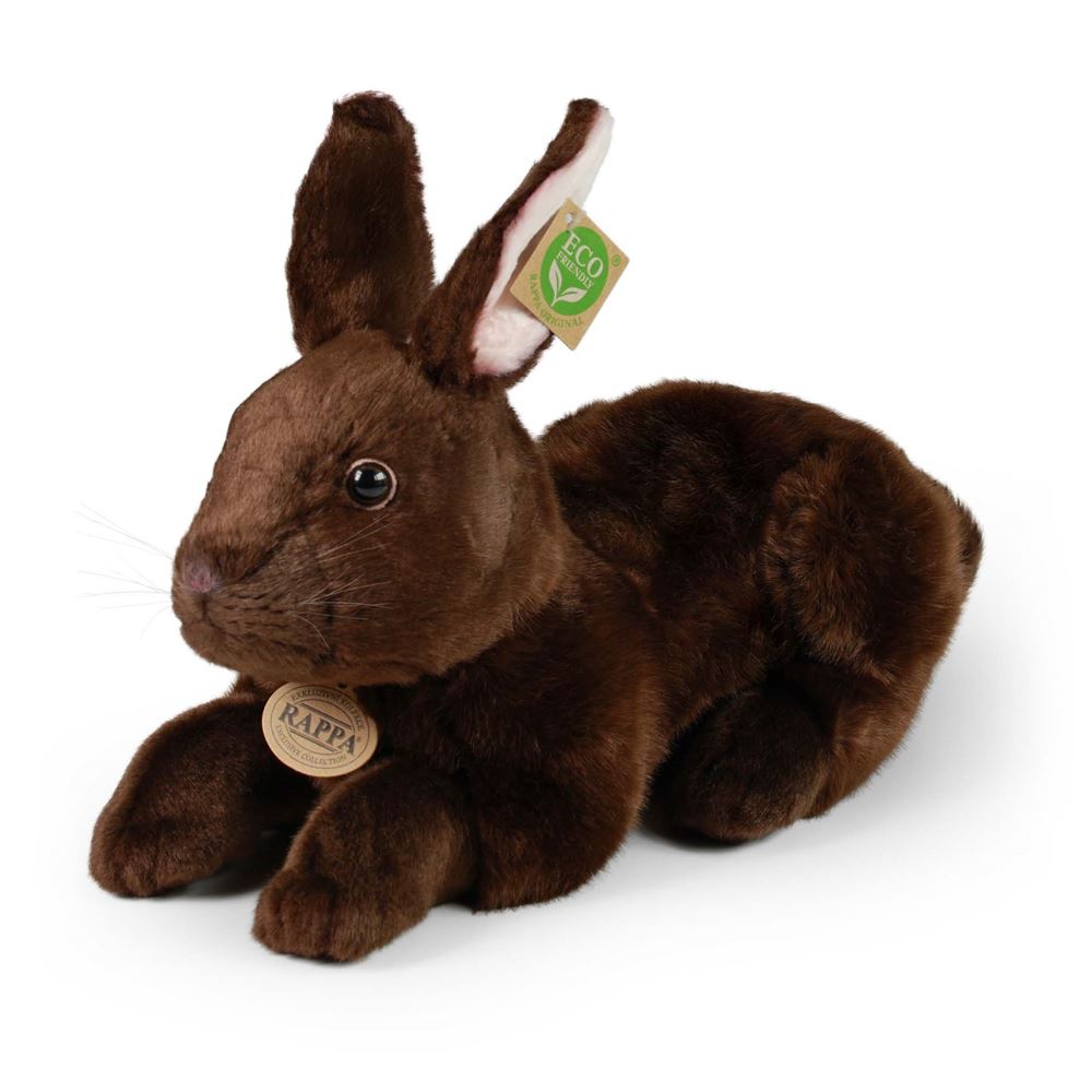 Peluche lapin marron 33 cm écologique