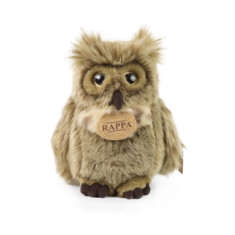 Peluche hibou grand-duc 17 cm écologique