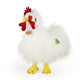 Peluche coq blanc 33 cm écologique