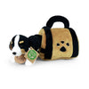 Peluche chien de Berne avec cage 15 cm éco-vr
