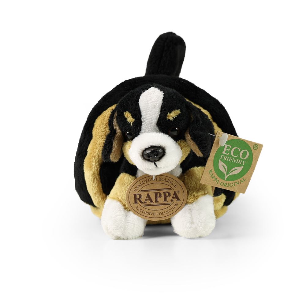 Peluche chien de Berne avec cage 15 cm éco-vr