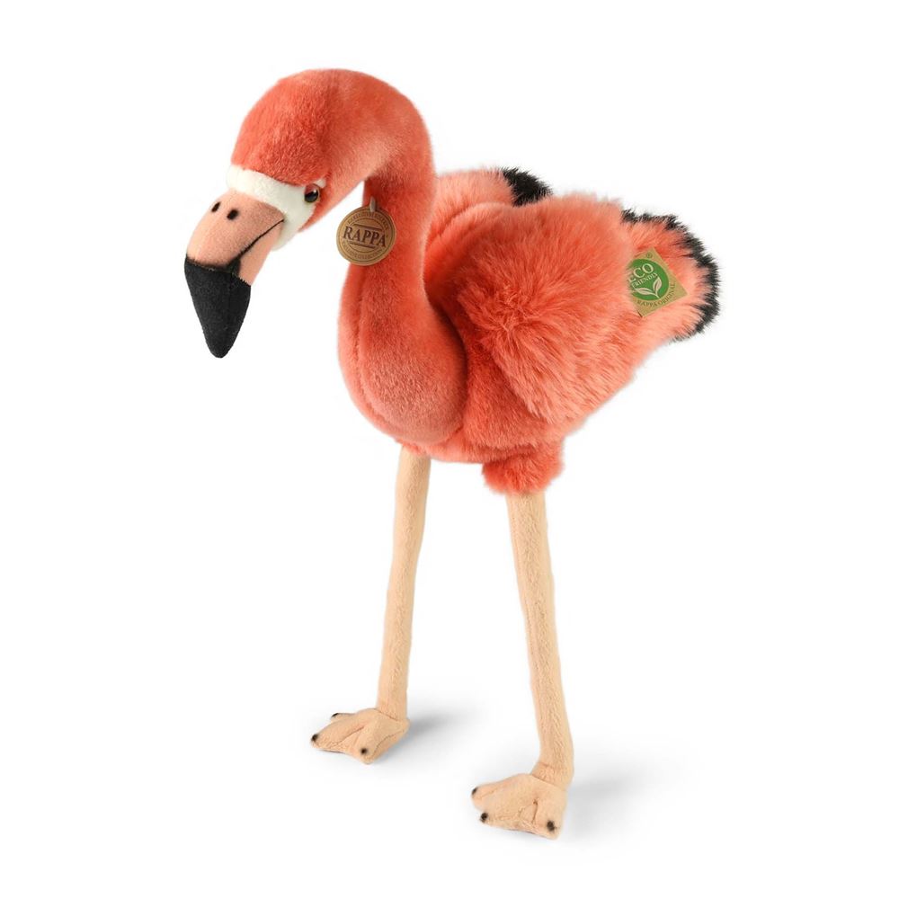 Peluche flamant rose 46 cm écologique
