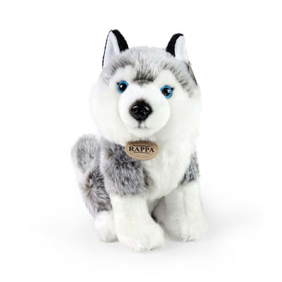 Série écologique Rappa - peluche husky - 30 cm - avec capuchon recyclé