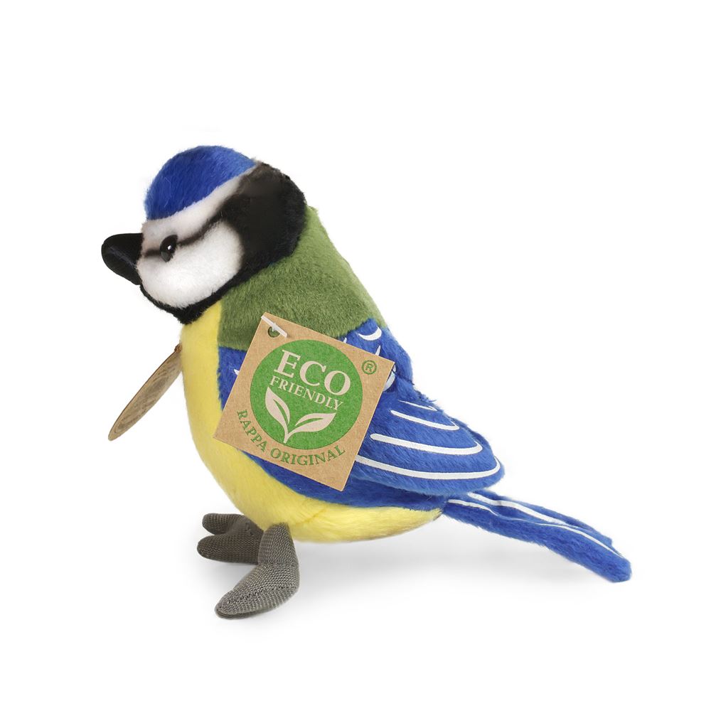 Peluche mésange charbonnière 12 cm écologique