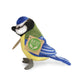Peluche mésange charbonnière 12 cm écologique