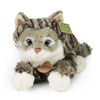 Peluche chat tigré gris 40 cm eco-friend