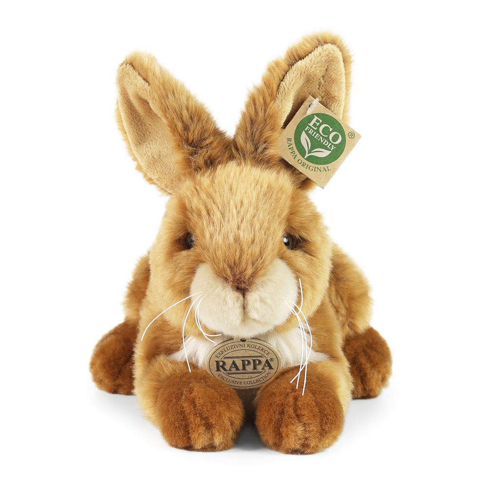 Peluche lapin couché 23 cm écologique