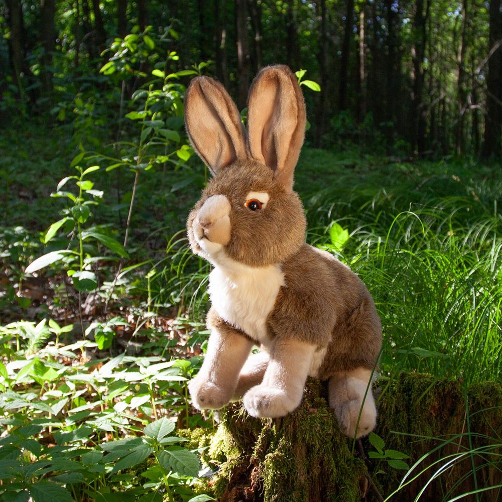 Peluche lièvre 30 cm écologique