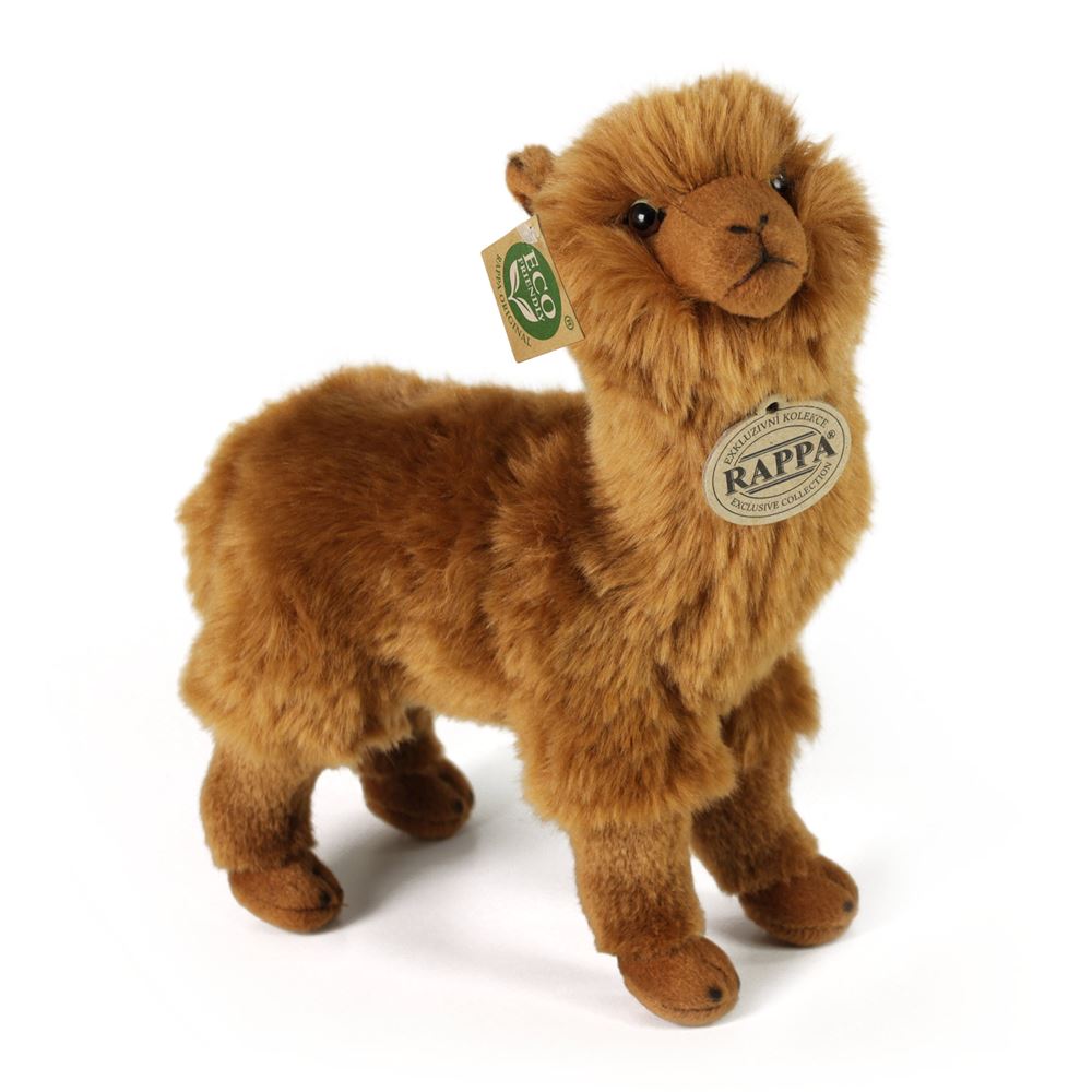 Peluche alpaga marron 23 cm écologique